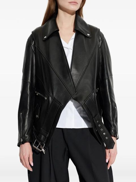 Givenchy zip-up lambskin jacket - Black