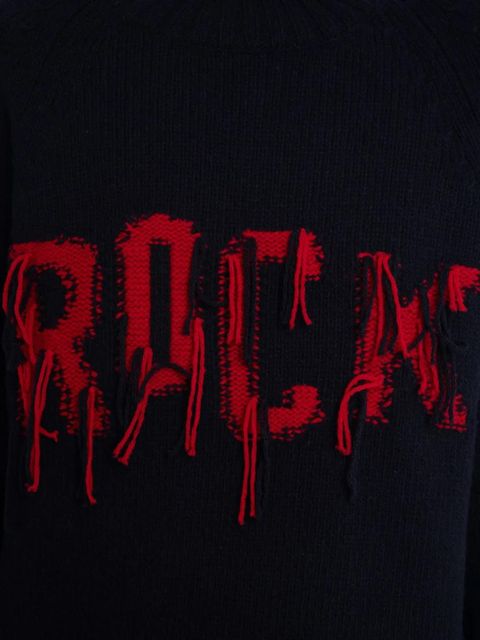 Zadig&Voltaire roll-neck frayed-detail sweater - Black