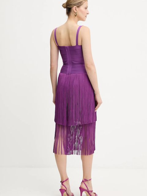 Herve Leger sukienka Georgia kolor fioletowy mini dopasowana FRI8525605 - zdjęcie produktu nr 2