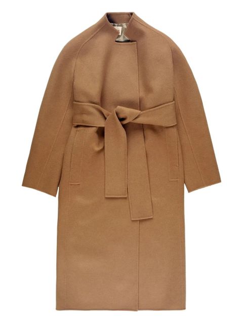KHAITE belted wrap single-breasted coat - Brown - zdjęcie produktu nr 1