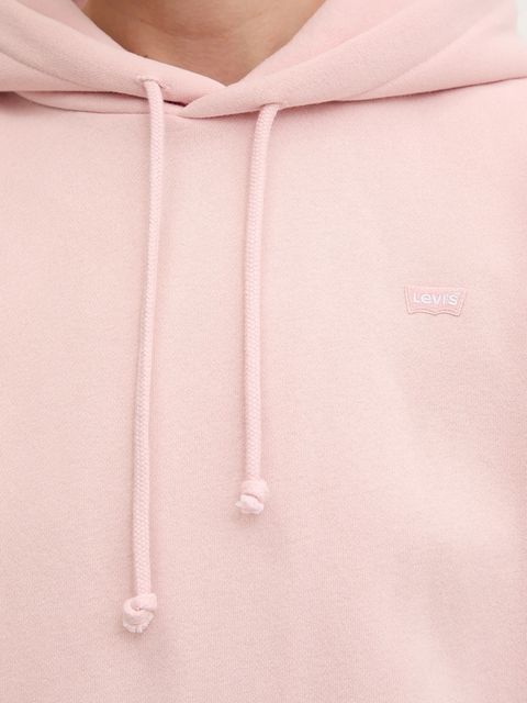 Levi's bluza damska kolor różowy z kapturem gładka A5943