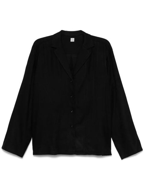 TOTEME monogram flannel shirt - Black - zdjęcie produktu nr 1