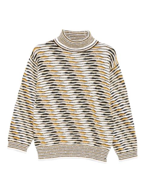 Missoni high-neck flame-pattern sweater - Yellow