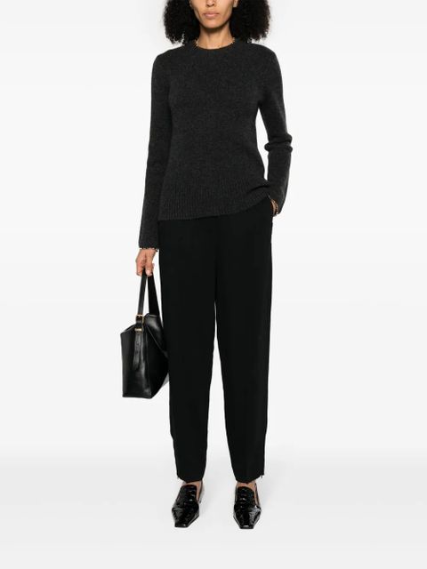 TOTEME Chain-Edge wool-cashmere jumper - Grey