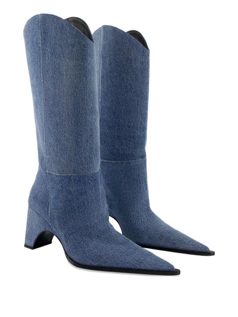 Coperni Bridge arched-block cowboy boots - Blue - zdjęcie produktu nr 2
