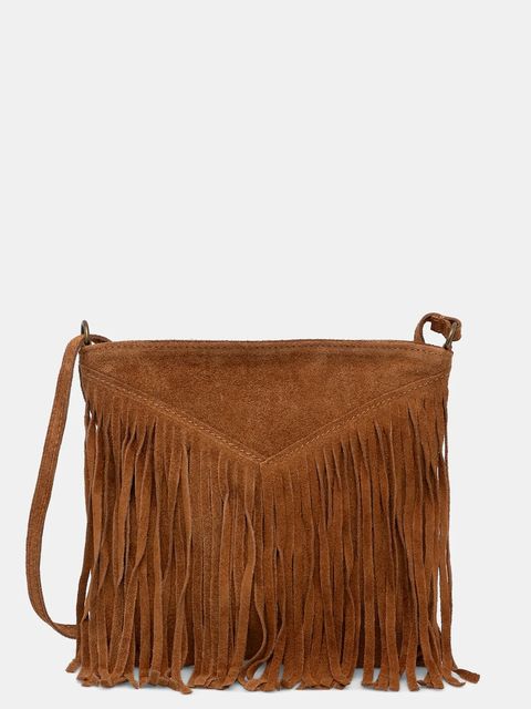 Answear.LAB torebka zamszowa kolor brązowy - zdjęcie produktu nr 1