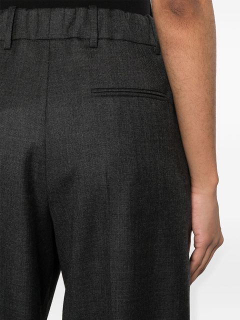 The Row Roan high-waist wide-leg trousers - Grey