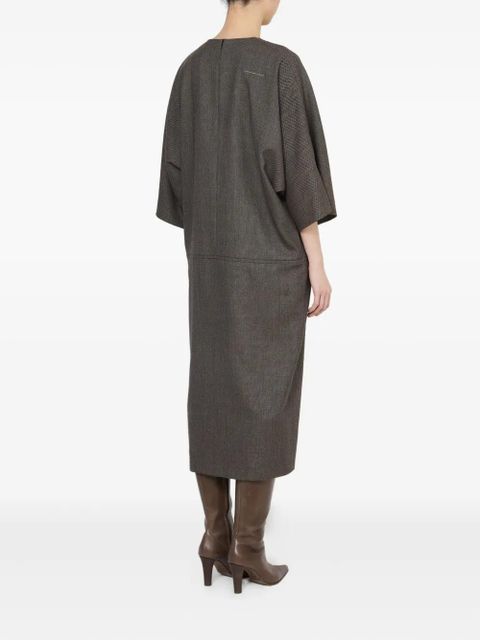 MM6 Maison Margiela textured midi dress - Grey