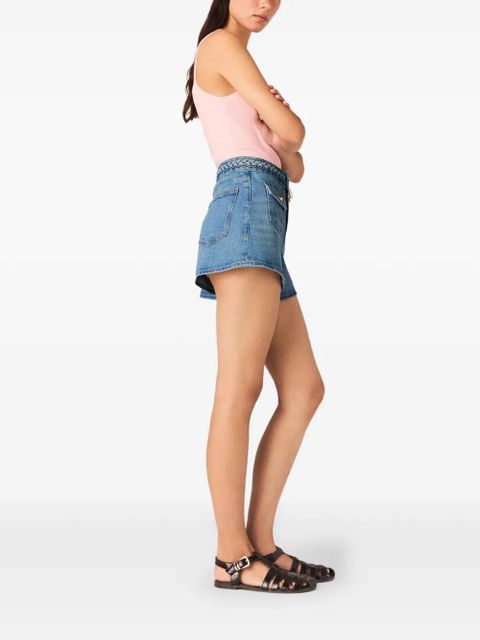 Maje braided trim pocket shorts - Blue