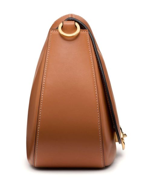 Valentino Garavani medium Ohval leather shoulder bag - Brown