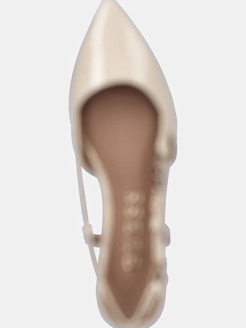 Guess baleriny FRANIE2 kolor beżowy z odkrytą piętą FLTFR2 PAF05 - zdjęcie produktu nr 2