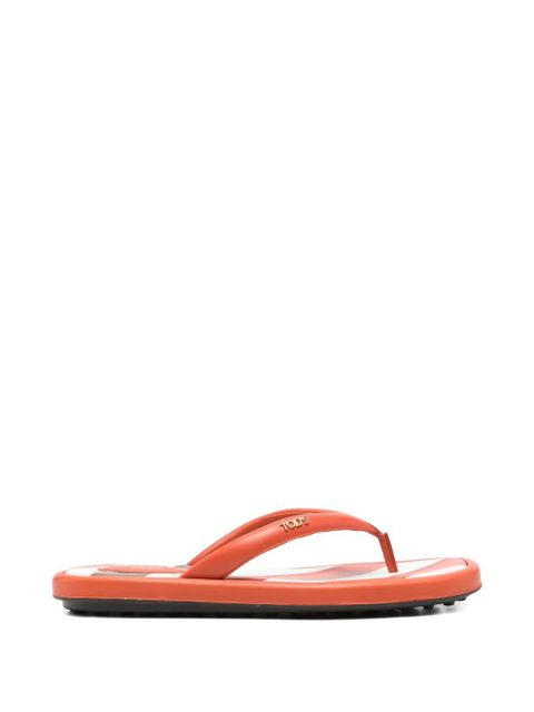 Tod's stripe detail flip flops - Orange - zdjęcie produktu nr 1