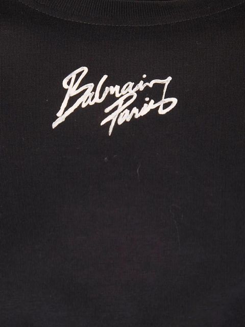 Balmain logo-detail T-shirt - Black