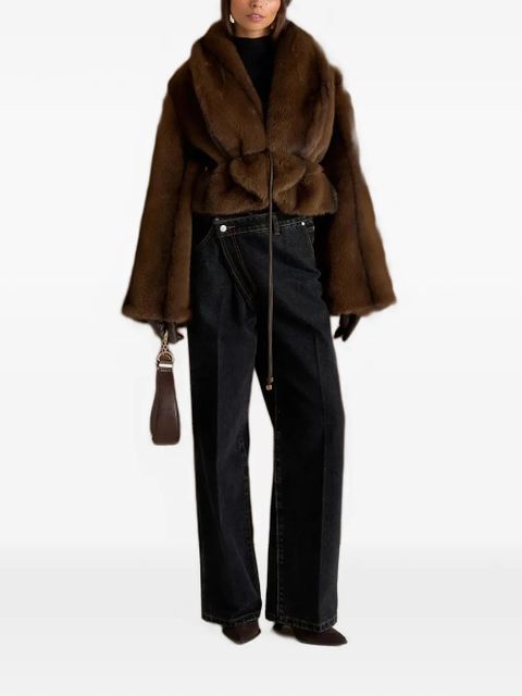 Manière De Voir Nola faux-fur jacket - Brown - zdjęcie produktu nr 2