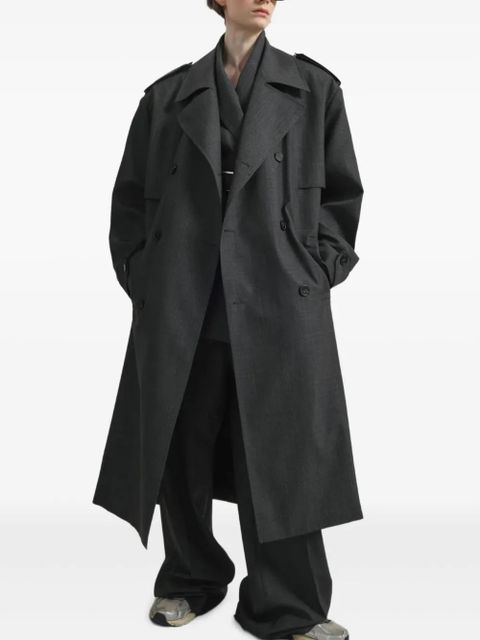 The Frankie Shop plaid-pattern double-breasted coat - Grey - zdjęcie produktu nr 2