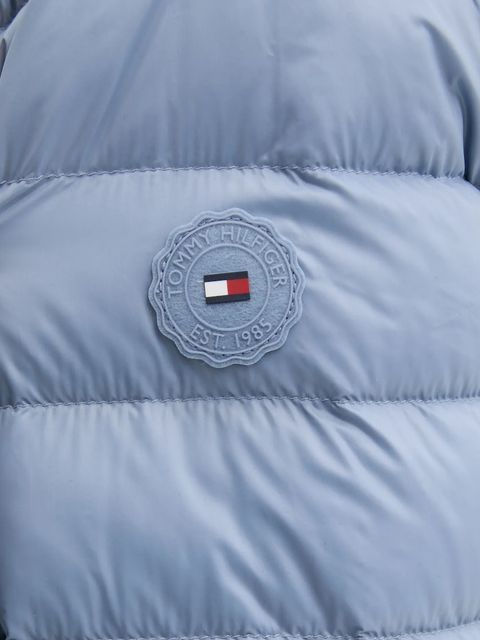 Tommy Hilfiger kurtka puchowa kolor niebieski przejściowa WW0WW46788