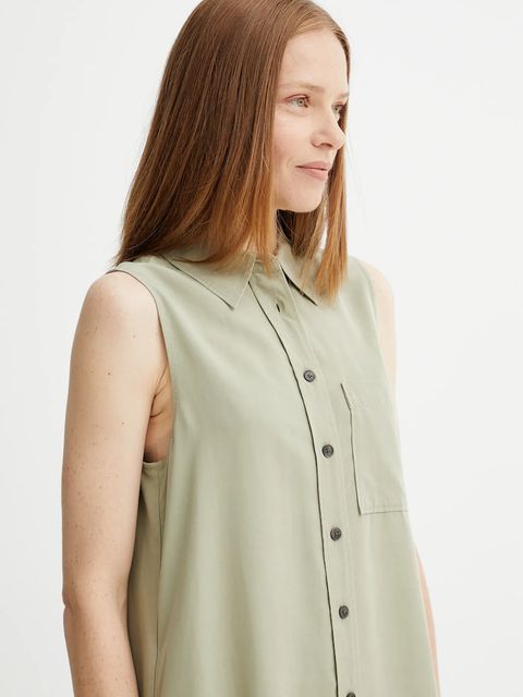 Marc O'Polo sukienka kolor zielony mini prosta 506097521205