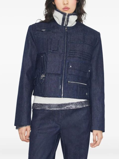 Tory Burch handbag pocket denim Jacket - Blue