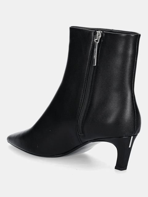 Calvin Klein botki skórzane ESS KITTEN HEEL ANKLE BOOT kolor czarny na szpilce HW0HW02586