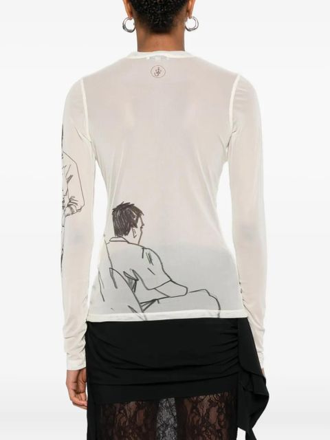 JW Anderson long-sleeves T-shirt - Neutrals