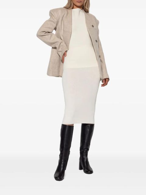 ENTIRE STUDIOS ribbed midi skirt - Neutrals