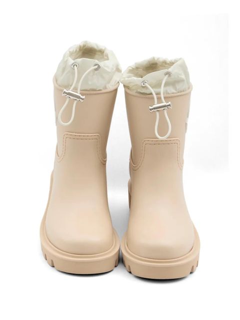 Moncler drawstring-closure logo-patch boots - Neutrals