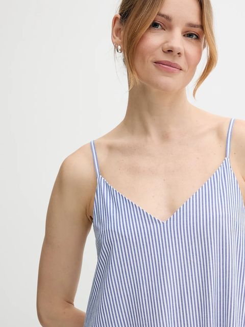 United Colors of Benetton sukienka kolor niebieski maxi rozkloszowana 4SZRDV0B8