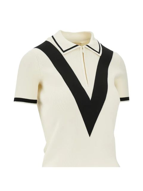 Valentino Garavani cotton polo top - Neutrals - zdjęcie produktu nr 2