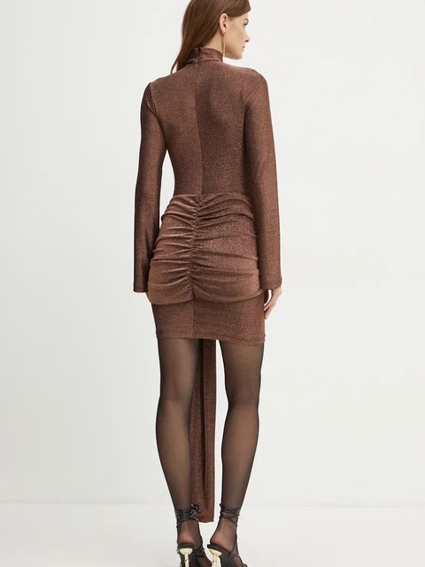 Bardot sukienka SERAPHINA kolor pomarańczowy mini dopasowana 59556DB