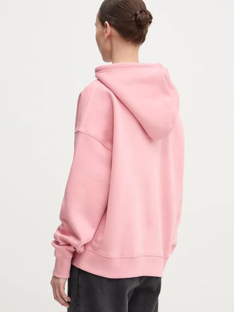 Guess Jeans bluza damska kolor różowy z kapturem W4YQ15 KC811