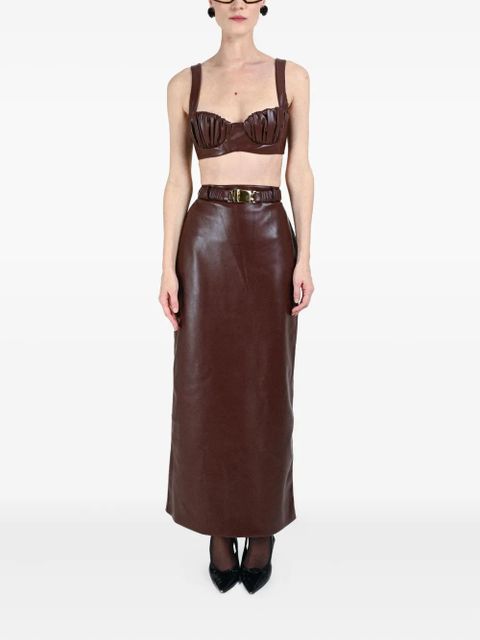 Rowen Rose belted skirt - Brown