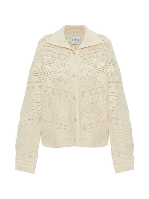 Posse Dylan open-knit cardigan - Neutrals - zdjęcie produktu nr 1