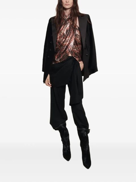 Johanna Ortiz sequin glimmering frost top - Black