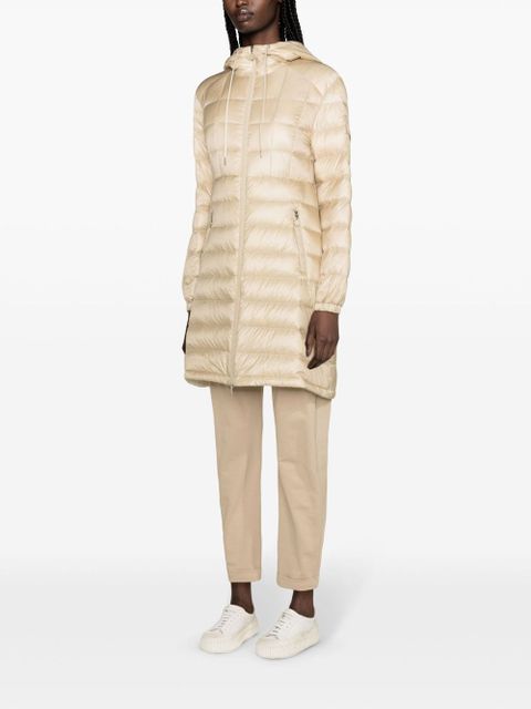 Moncler Amintore long quilted coat - Neutrals