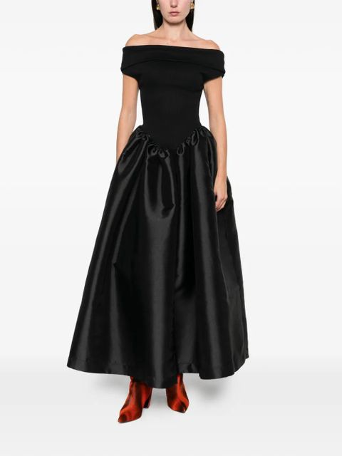 Marques'Almeida off-shoulder midi dress - Black - zdjęcie produktu nr 2