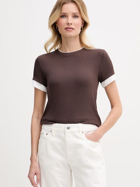 United Colors of Benetton T-shirt damski z wiskozą - zdjęcie produktu nr 2