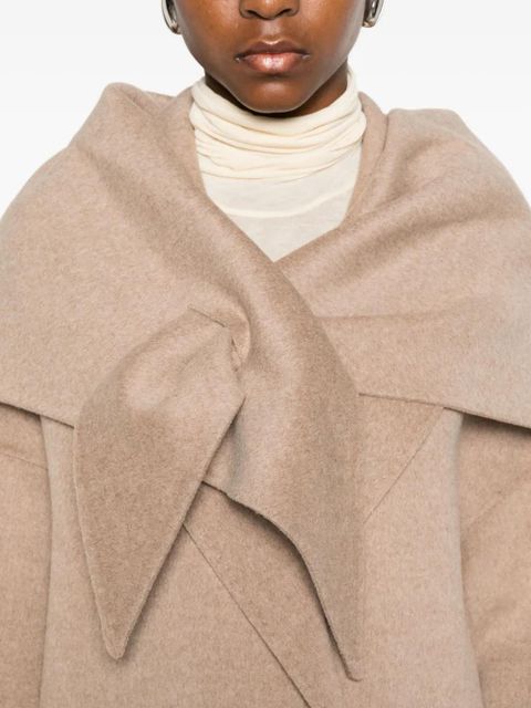 SOLOTRE double-breasted shawl-collar coat - Brown