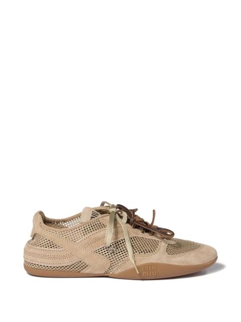 Miu Miu mesh suede trainers - Neutrals - zdjęcie produktu nr 1