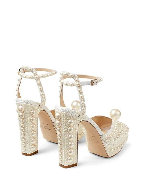 Jimmy Choo Sacaria 120mm platform sandals - White