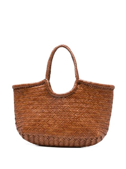 DRAGON DIFFUSION woven basket handle backpack - Brown - zdjęcie produktu nr 1