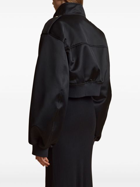 KHAITE Kember satin jacket - Black