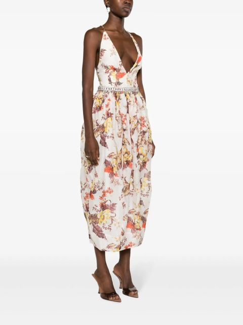 ZIMMERMANN Matchmaker Tulip floral-print midi dress - Neutrals - zdjęcie produktu nr 2