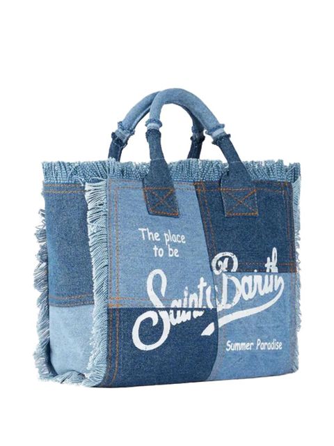 MC2 Saint Barth Vanity patchwork frayed shoulder bag - Blue - zdjęcie produktu nr 2