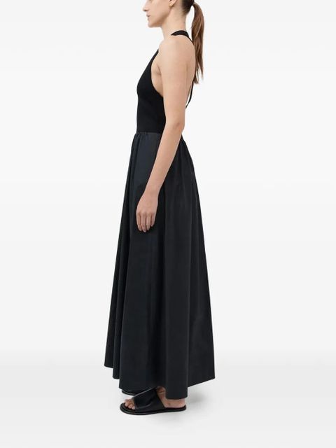 St. Agni knitted-bodice gathered dress - Grey