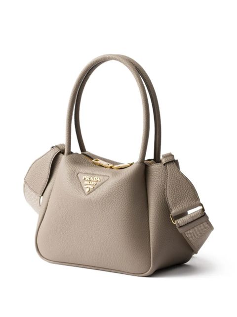 Prada small leather tote bag - Brown