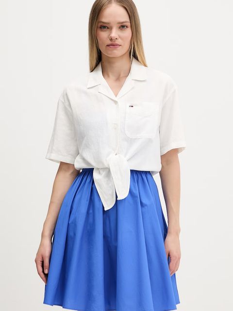 Tommy Jeans koszula damska z lnem - zdjęcie produktu nr 1