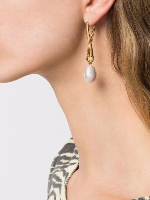 Missoma baroque pearl-twist drop earrings - Gold - zdjęcie produktu nr 2