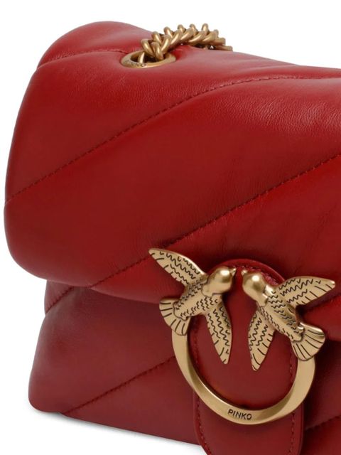 PINKO quilted-design chain-strap shoulder bag - Red
