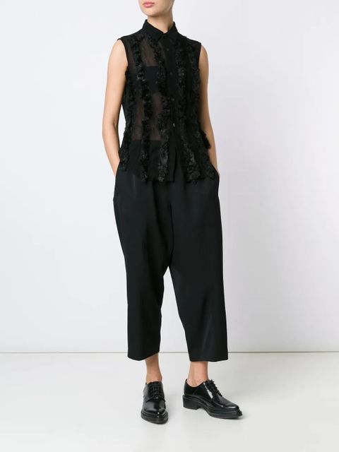 Comme Des Garçons embellished sheer shirt - Black - zdjęcie produktu nr 2