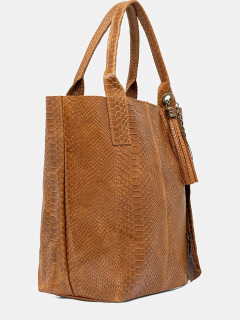 Answear.LAB torebka skórzana kolor brązowy